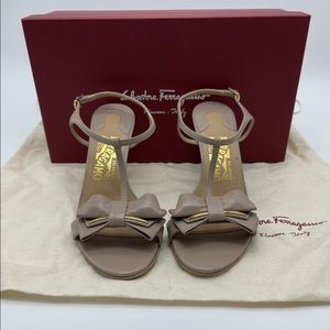 Salvatore Ferragamo Pavi Bow High Heeled Sandals